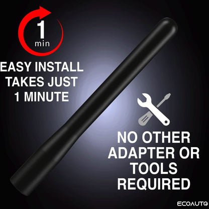 EcoAuto Antenna fits Ford F150 F250 F350 Super Duty, Bronco, Raptor & Dodge RAM Truck Short Antenna - A-1 Thread Vault