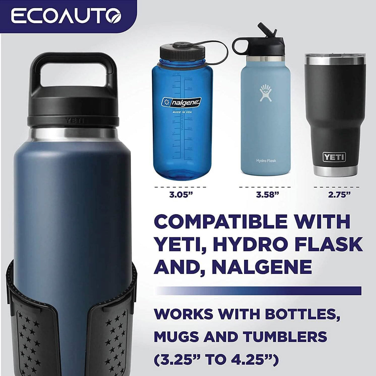 EcoAuto Cup Holder Expander for Car - A-1 Thread Vault