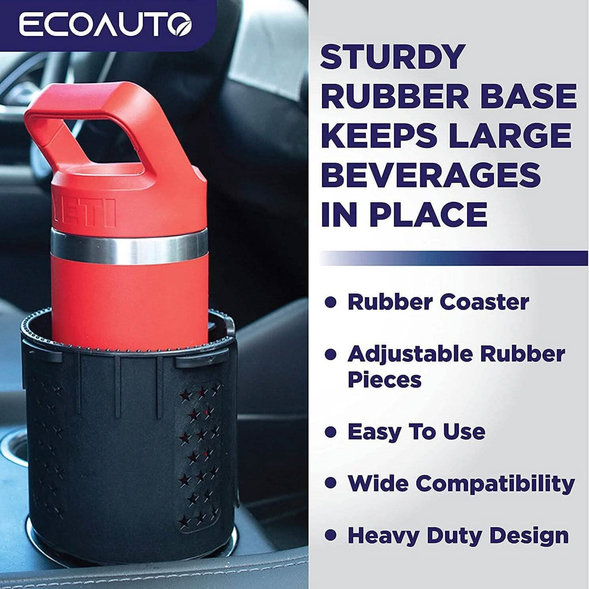 EcoAuto Cup Holder Expander for Car - A-1 Thread Vault