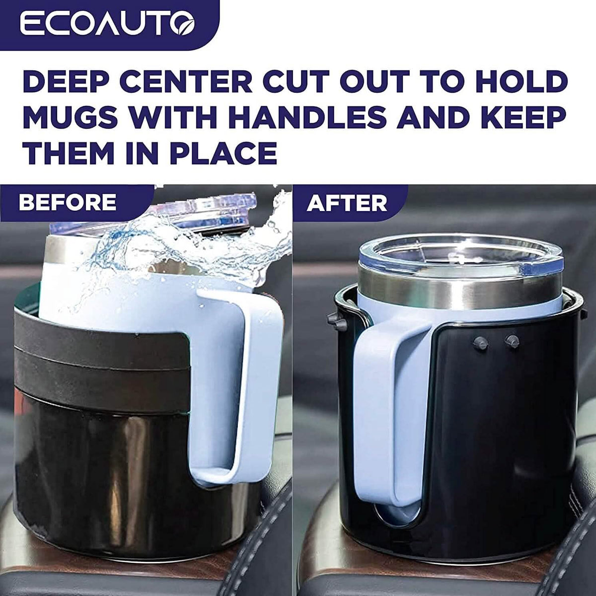 EcoAuto Cup Holder Expander for Car - A-1 Thread Vault