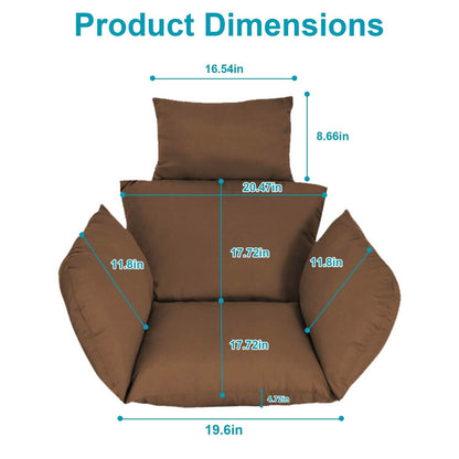 Egg Chair Hanging Basket Seat Cushion with Headrest - A-1 Thread Vault