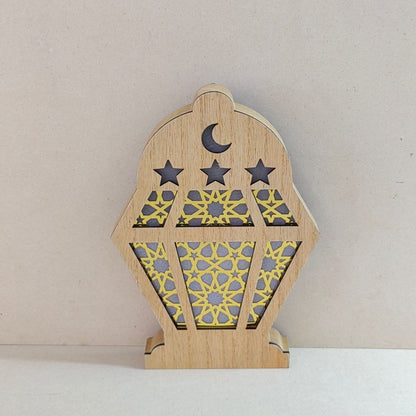 Eid Wooden LED Decorative Desktop Ornaments (MAC395) - A-1 Thread Vault