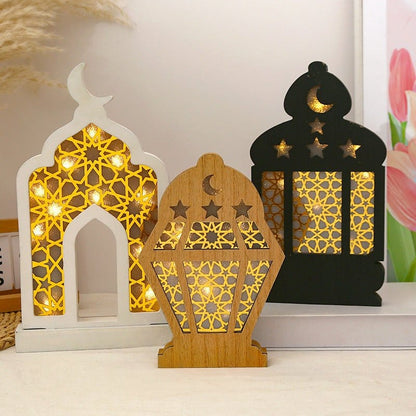Eid Wooden LED Decorative Desktop Ornaments (MAC395) - A-1 Thread Vault