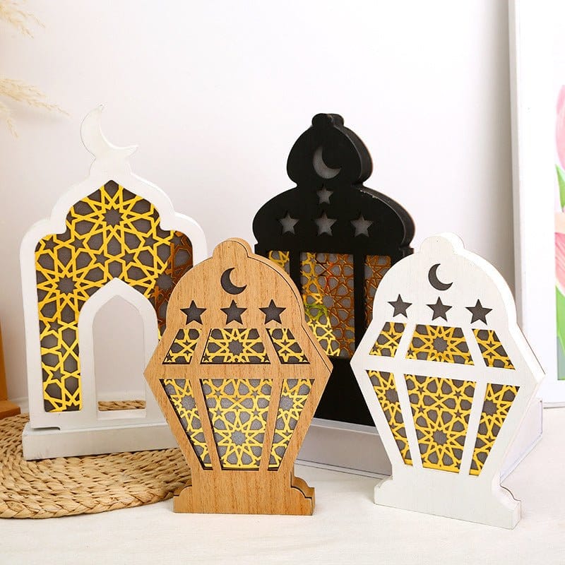 Eid Wooden LED Decorative Desktop Ornaments (MAC395) - A-1 Thread Vault