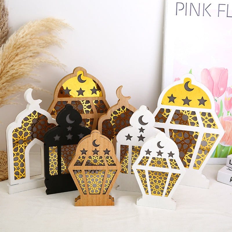 Eid Wooden LED Decorative Desktop Ornaments (MAC395) - A-1 Thread Vault