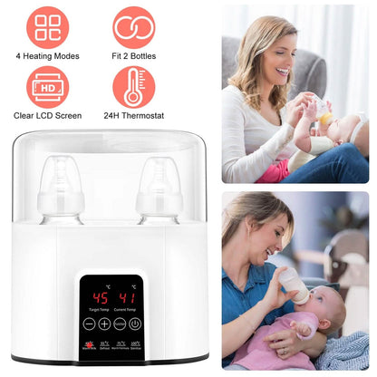 Electric Baby Milk Bottle Warmer Fit with 4 Heating Modes Adjustable Temperature Display Screen - A-1 Thread Vault