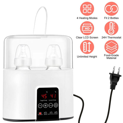 Electric Baby Milk Bottle Warmer Fit with 4 Heating Modes Adjustable Temperature Display Screen - A-1 Thread Vault
