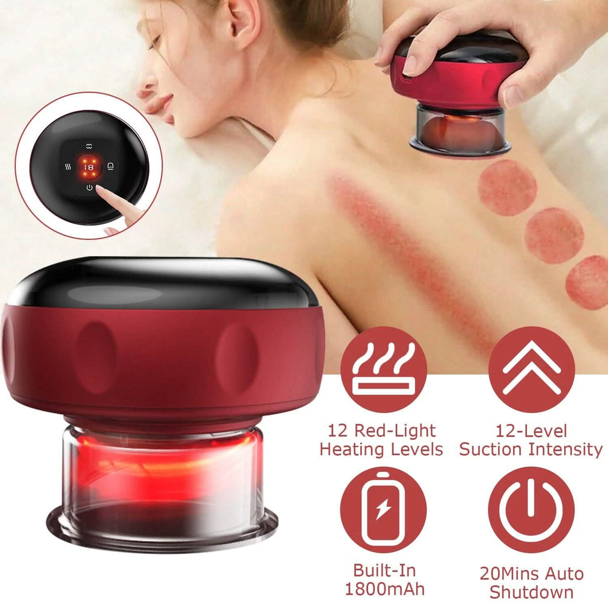 Electric Back Scraping Machine Vacuum Therapy Cupping Device - A-1 Thread Vault