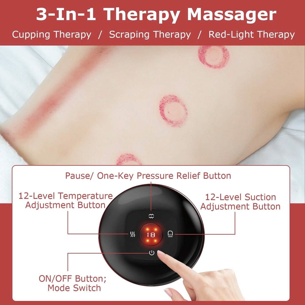 Electric Back Scraping Machine Vacuum Therapy Cupping Device - A-1 Thread Vault