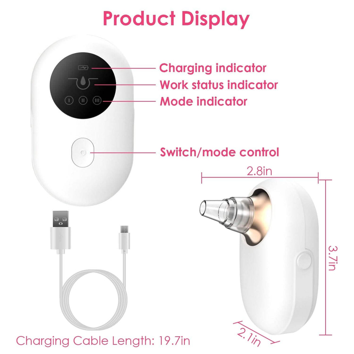 Electric Blackhead Comedone Extractor Tool Facial Pore Cleaner - A-1 Thread Vault