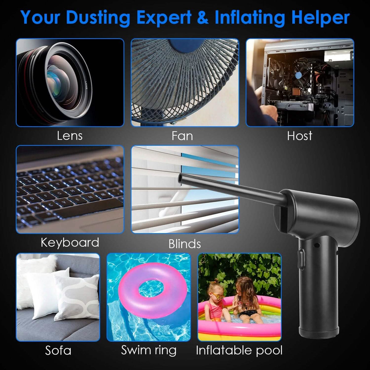 Electric Cordless Air Duster Blower for Computer Keyboard - A-1 Thread Vault