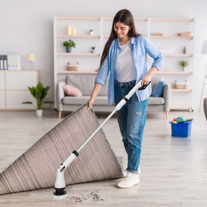 Electric Cordless Spin Scrubber Cleaning Brush with 4 Replaceable Heads - A-1 Thread Vault