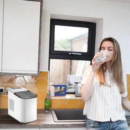 Electric Countertop Ice Make with Ice Scoop Basket Self Cleaning - A-1 Thread Vault