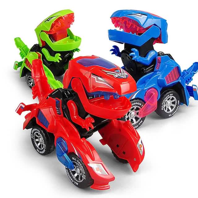 Electric Dinosaur Non Remote Control Morphing Vehicle Toy - A-1 Thread Vault