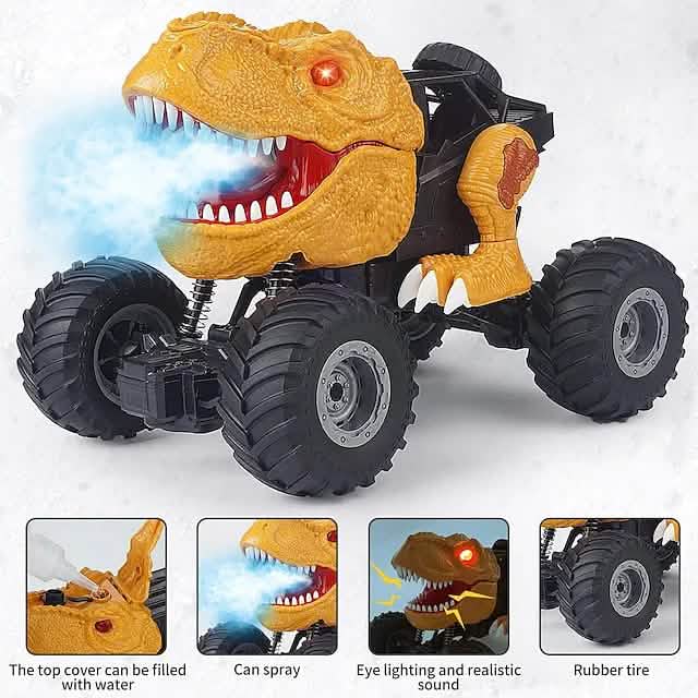 Electric Dinosaur Remote Control Spray Stunt Car - A-1 Thread Vault