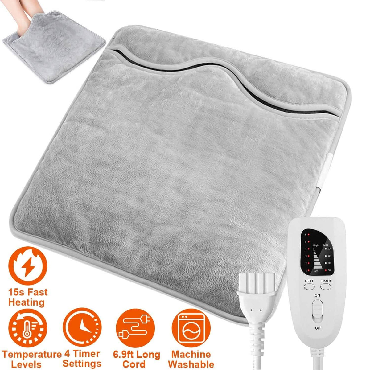 Electric Foot Warmer with 6 Temperature Settings - A-1 Thread Vault