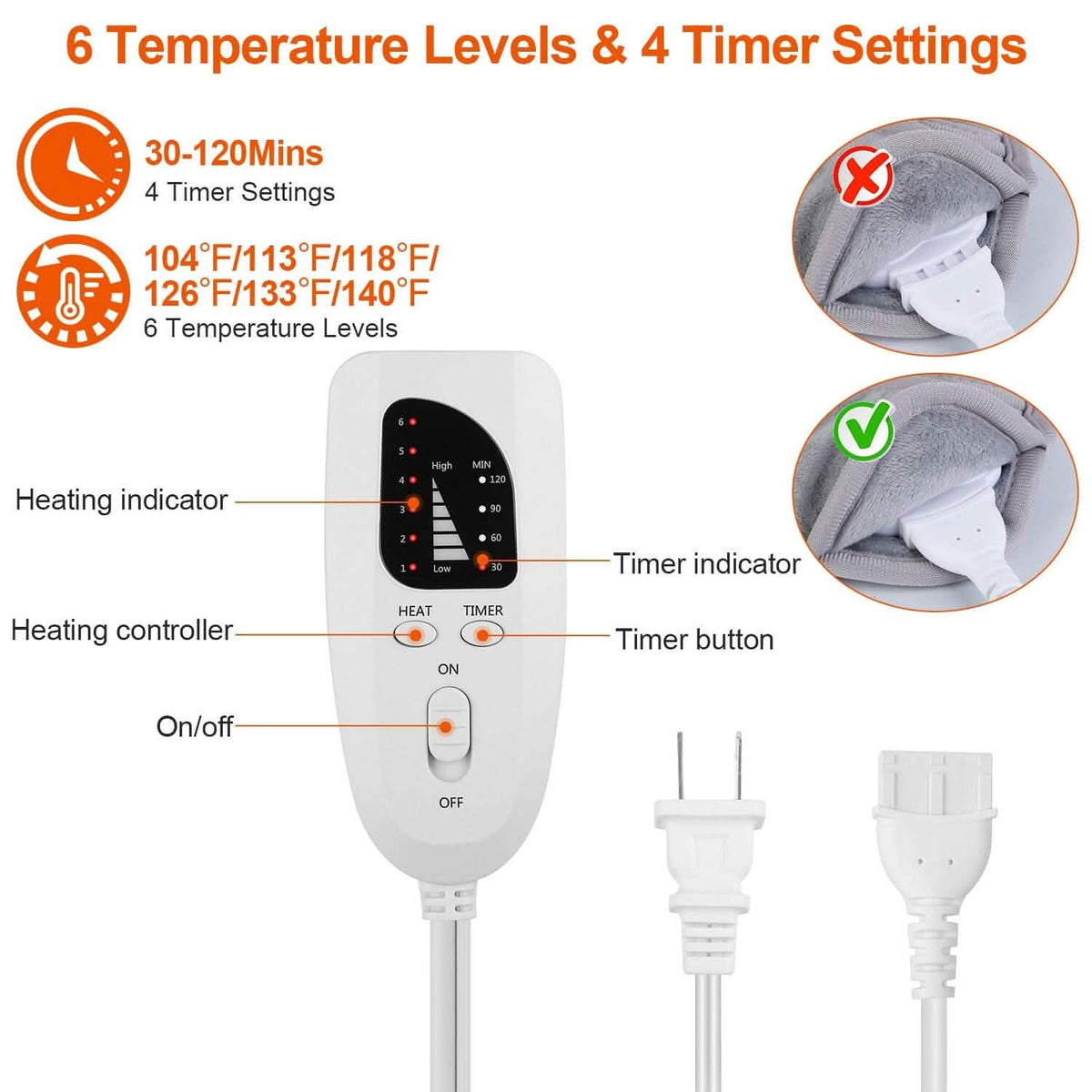 Electric Foot Warmer with 6 Temperature Settings - A-1 Thread Vault