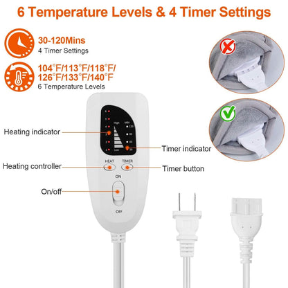 Electric Foot Warmer with 6 Temperature Settings - A-1 Thread Vault