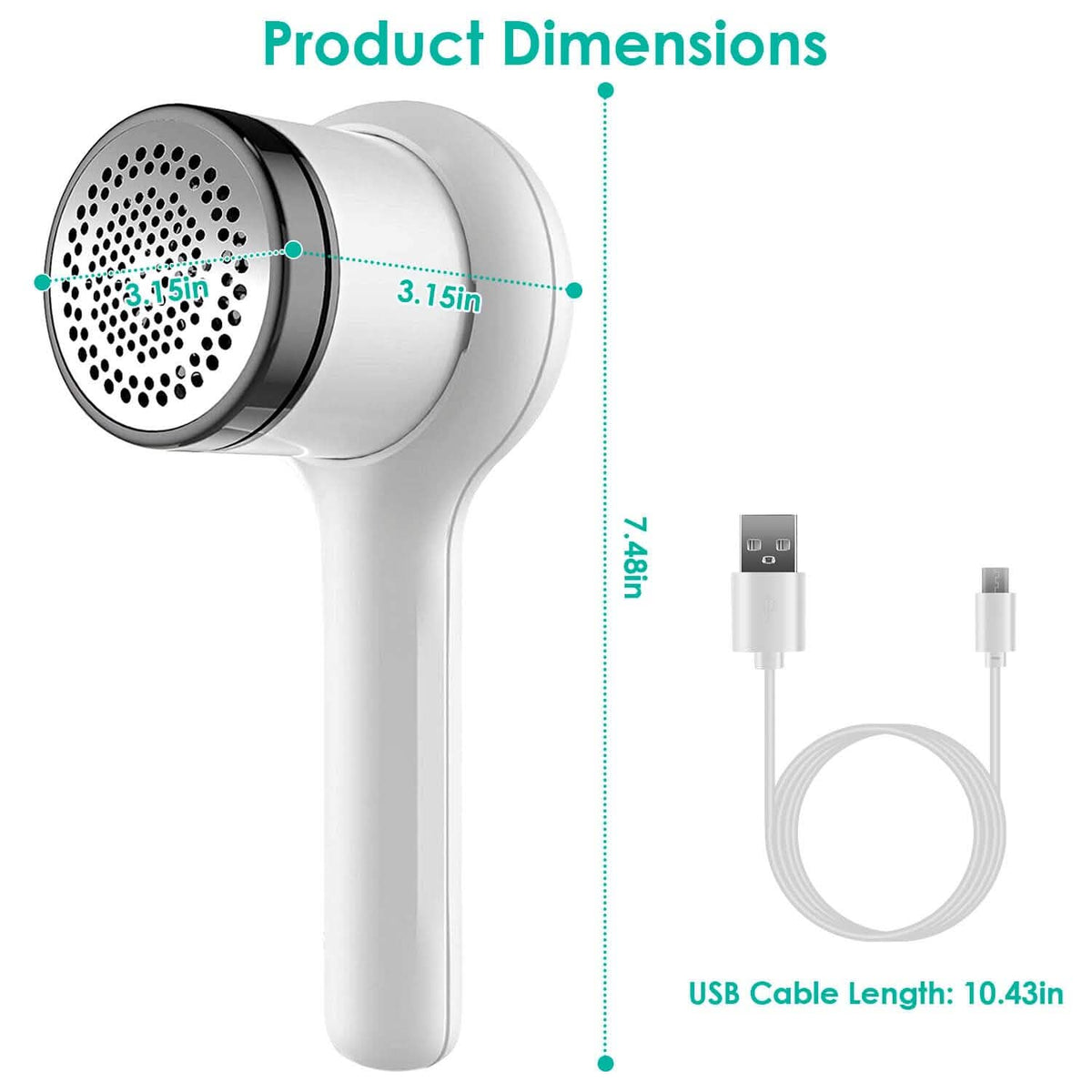 Electric Fuzz Pilling Trimmer Sweater Shaver with Detachable Handle - A-1 Thread Vault