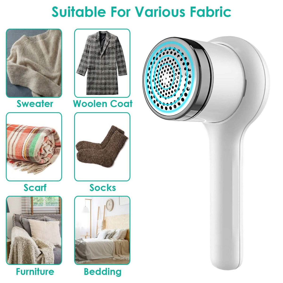 Electric Fuzz Pilling Trimmer Sweater Shaver with Detachable Handle - A-1 Thread Vault