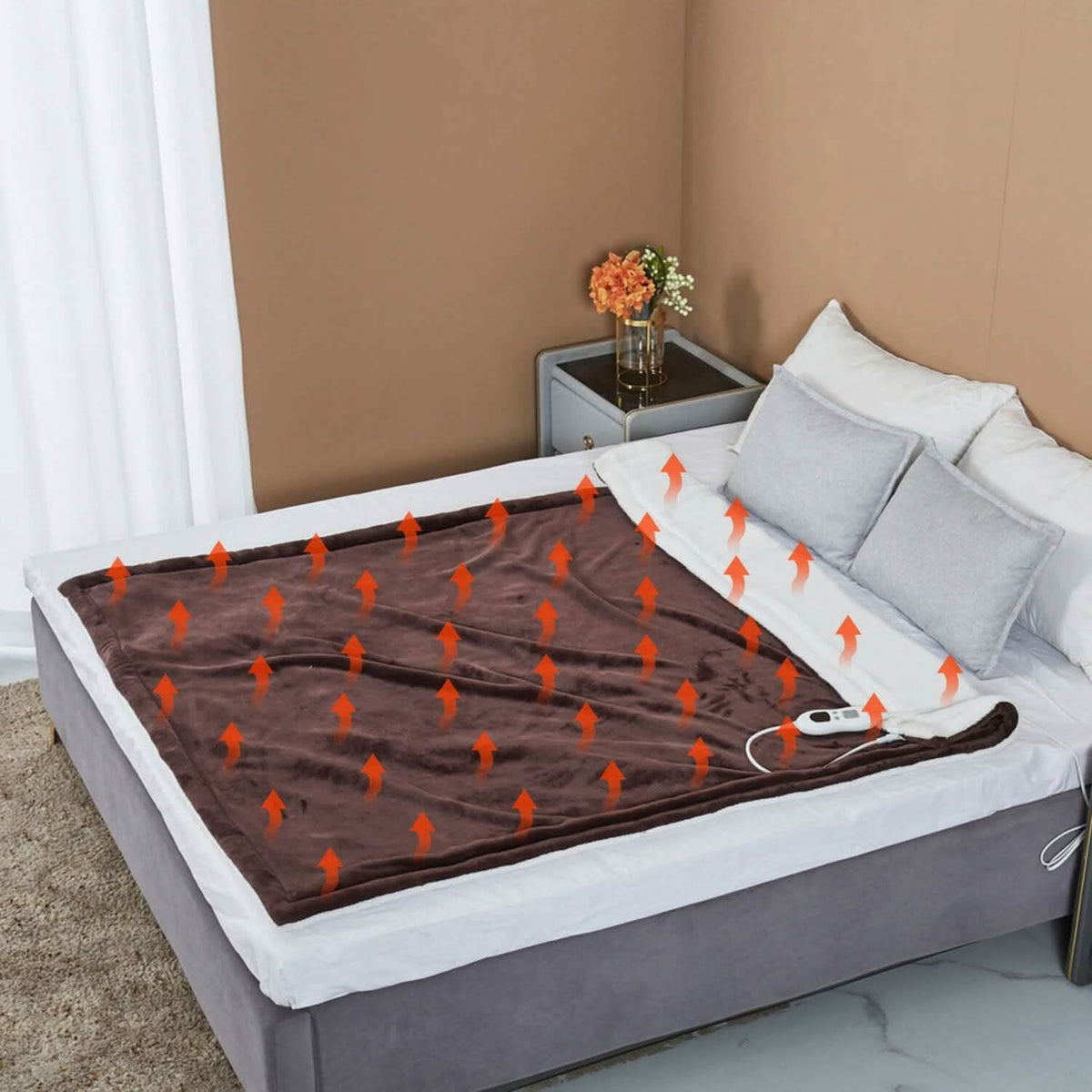 Electric Heated Flannel Throw Blanket - A-1 Thread Vault
