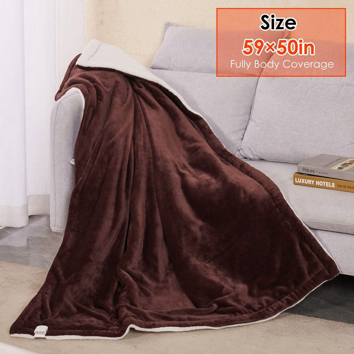 Electric Heated Flannel Throw Blanket - A-1 Thread Vault