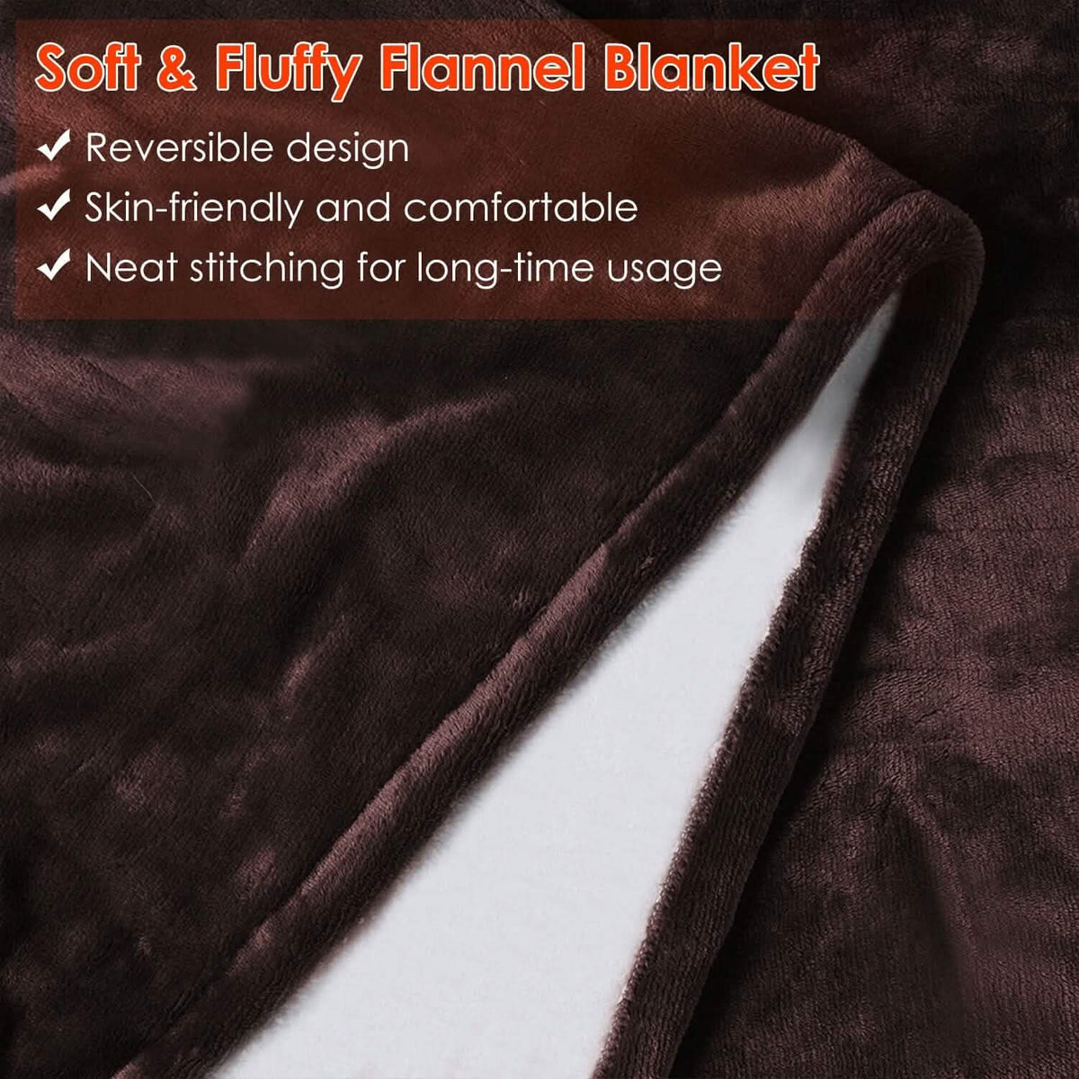 Electric Heated Flannel Throw Blanket - A-1 Thread Vault