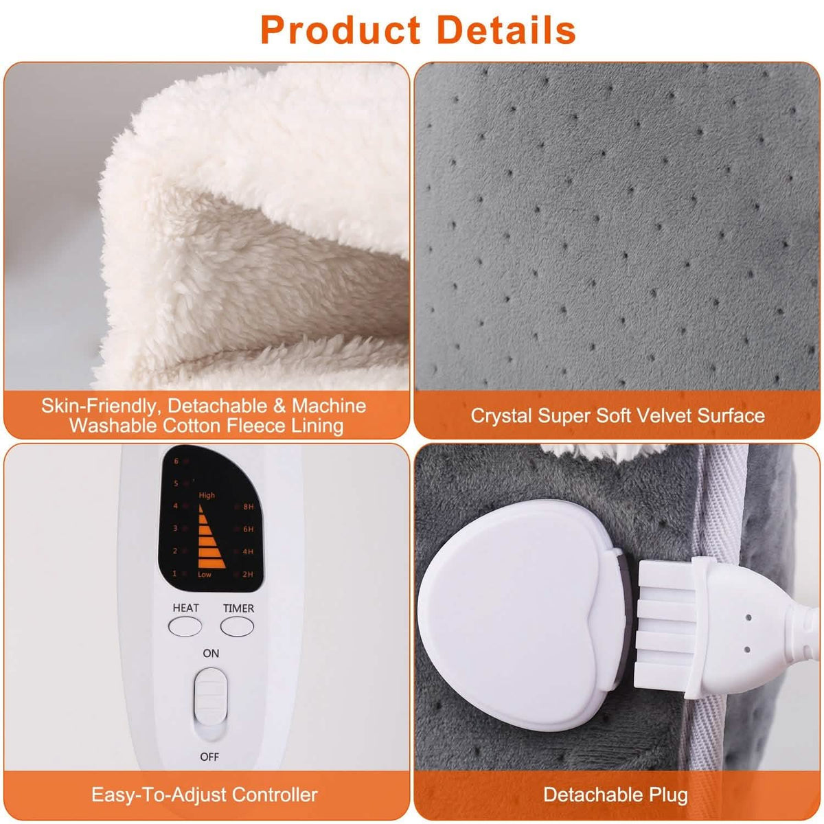 Electric Heated Foot Warmer with 6 Level Heating 4 Level Timing - A-1 Thread Vault