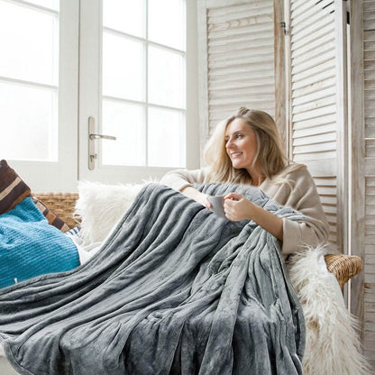 Electric Heated Throw Flannel Heated Blanket - A-1 Thread Vault