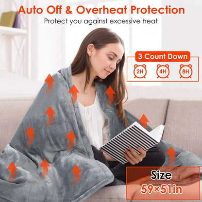 Electric Heated Throw Flannel Heated Blanket - A-1 Thread Vault