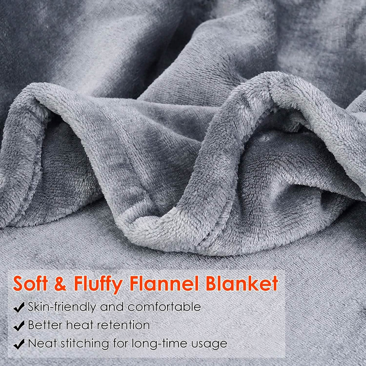 Electric Heated Throw Flannel Heated Blanket - A-1 Thread Vault