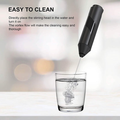 Electric Milk Frother Handheld with Stainless Steel Stand - A-1 Thread Vault