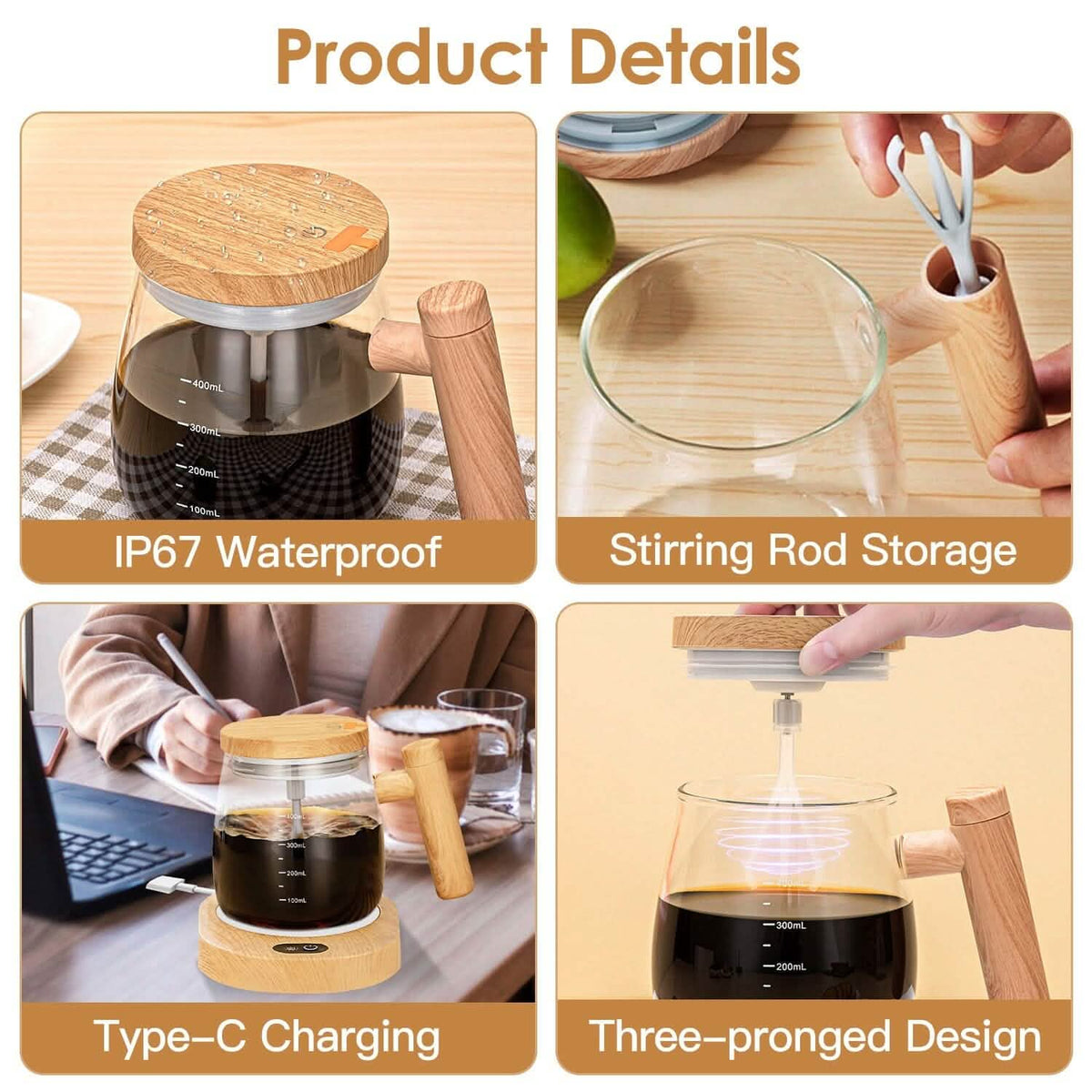 Electric Mixing Mug 400ML High Speed Mixing Cup - A-1 Thread Vault