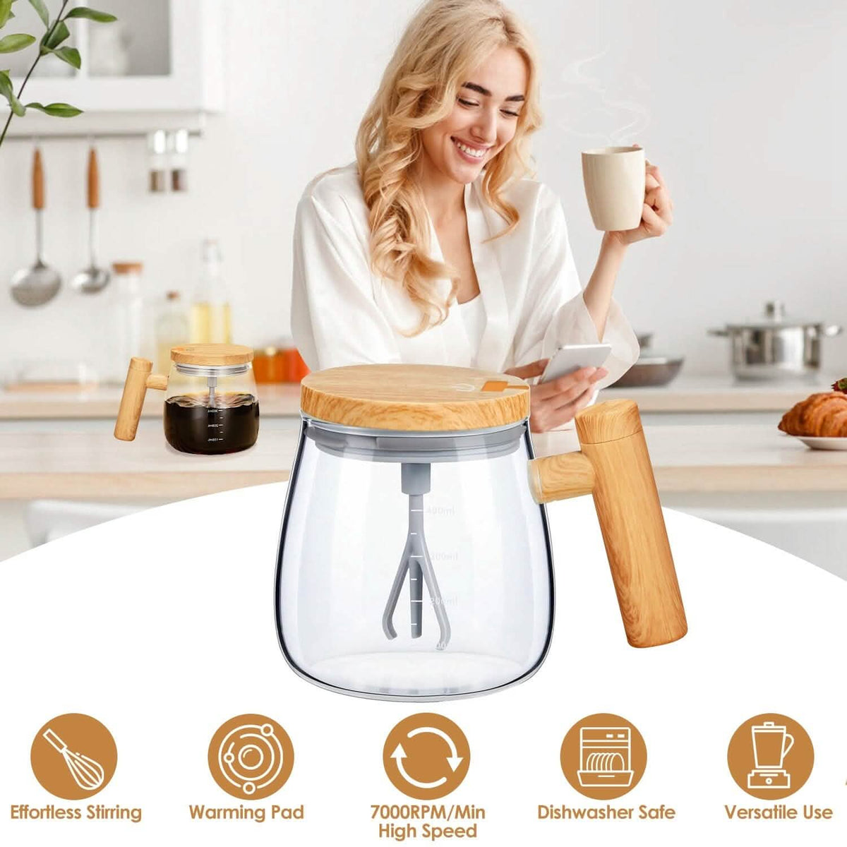 Electric Mixing Mug 400ML High Speed Mixing Cup - A-1 Thread Vault