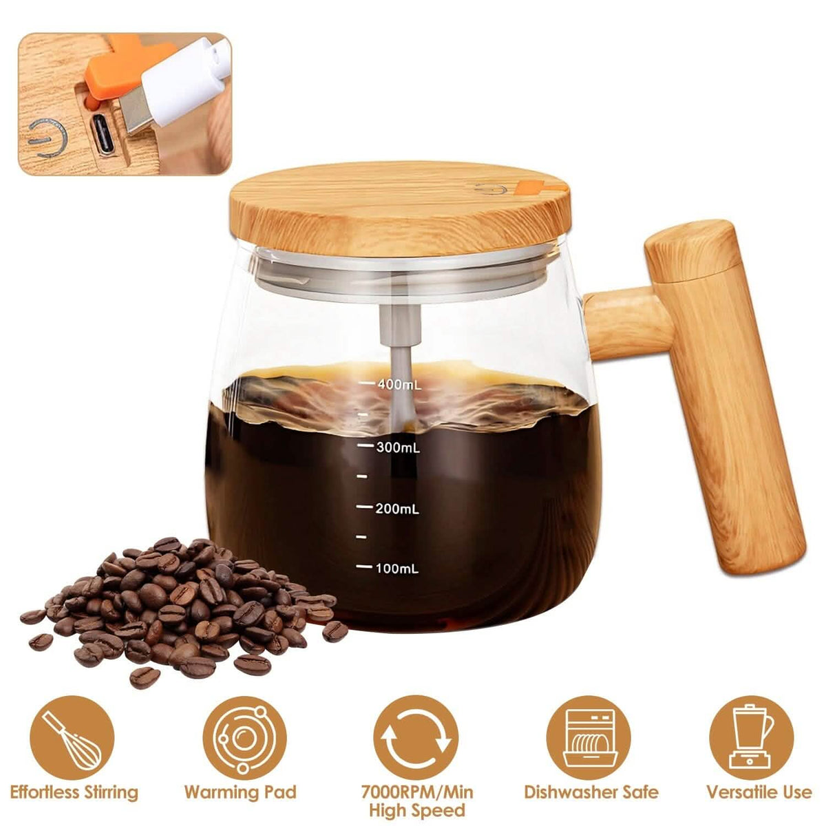 Electric Mixing Mug 400ML High Speed Mixing Cup - A-1 Thread Vault
