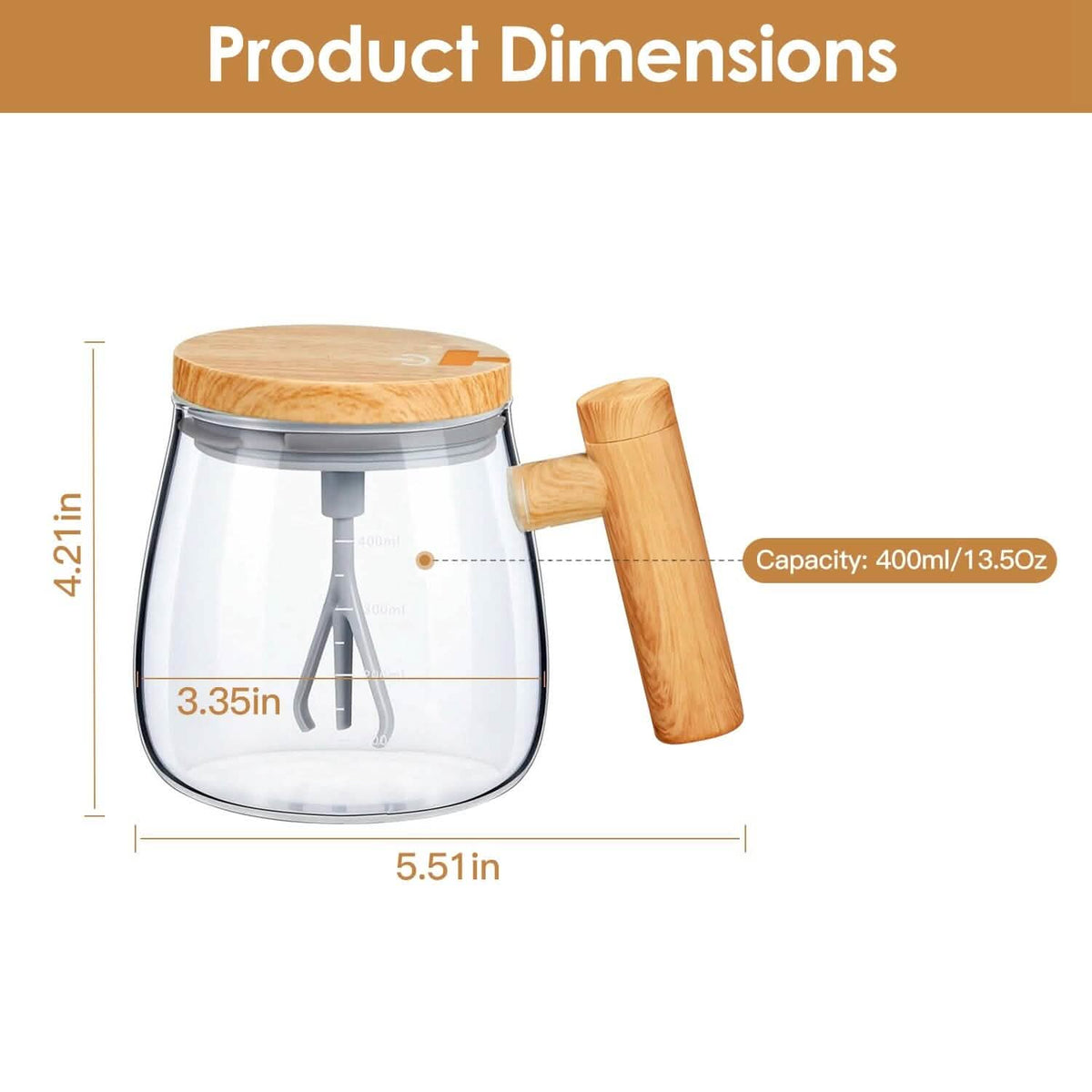 Electric Mixing Mug 400ML High Speed Mixing Cup - A-1 Thread Vault