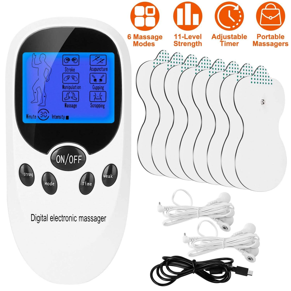 Electric Muscle Stimulator with Electrode Pads Wires - A-1 Thread Vault