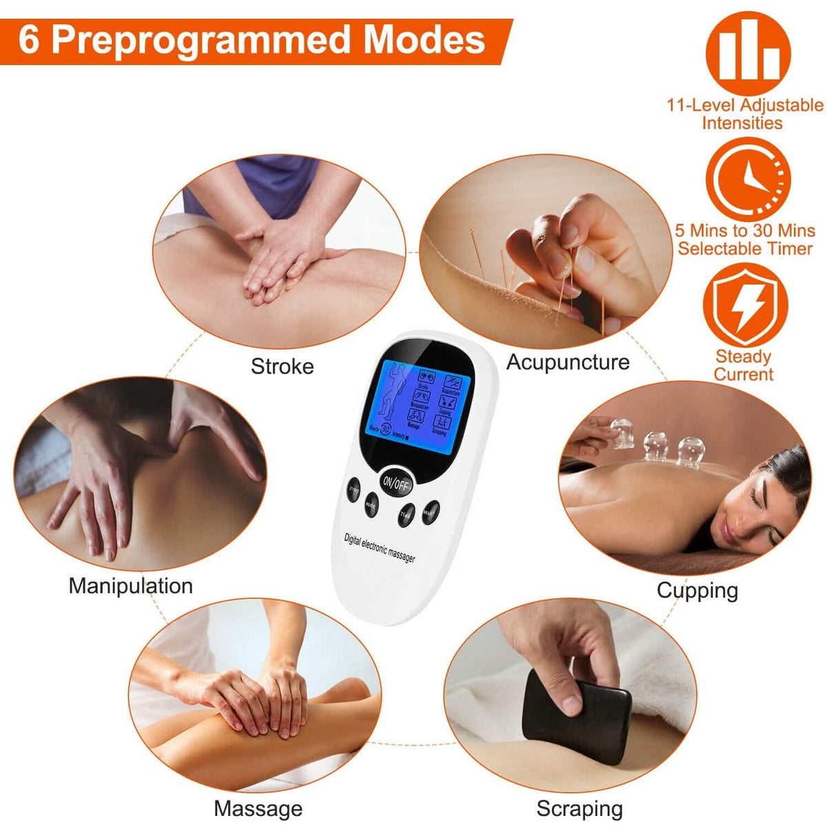 Electric Muscle Stimulator with Electrode Pads Wires - A-1 Thread Vault