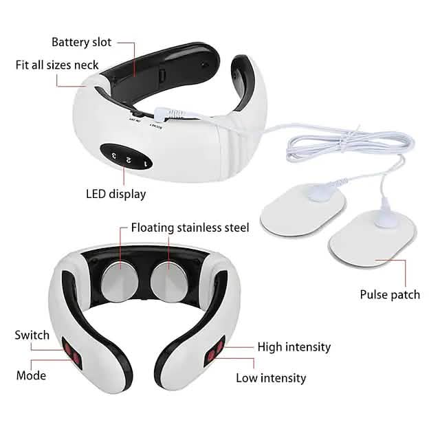 Electric Neck Massager and Pulse Back 6 Modes Power Control - A-1 Thread Vault