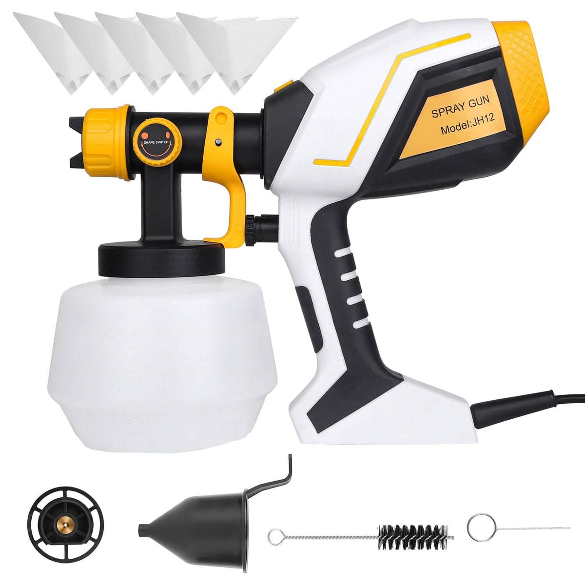 Electric Paint Sprayer HVLP with Different Spray Patterns 1200ML Detachable Container - A-1 Thread Vault