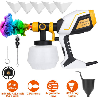 Electric Paint Sprayer HVLP with Different Spray Patterns 1200ML Detachable Container - A-1 Thread Vault