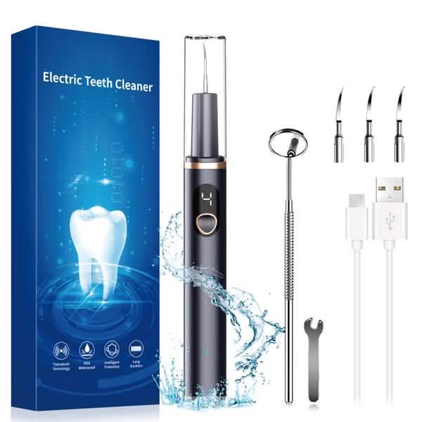 Electric Plaque Remover for Teeth, Rechargeable Teeth Cleaning Kit with 4 Modes - A-1 Thread Vault