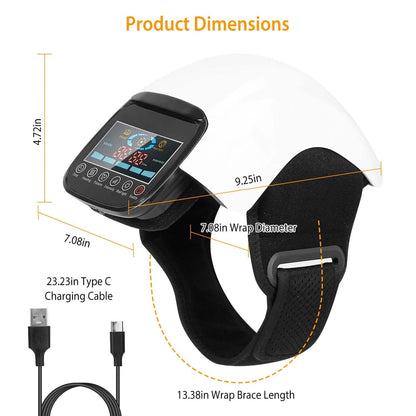 Electric Rechargeable Knee Massager Infrared Heat Pain Relief Therapy - A-1 Thread Vault