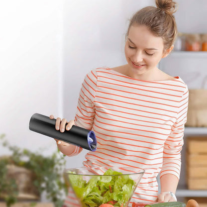 Electric Salt and Pepper Grinder LED Indicator Adjustable Coarseness - A-1 Thread Vault