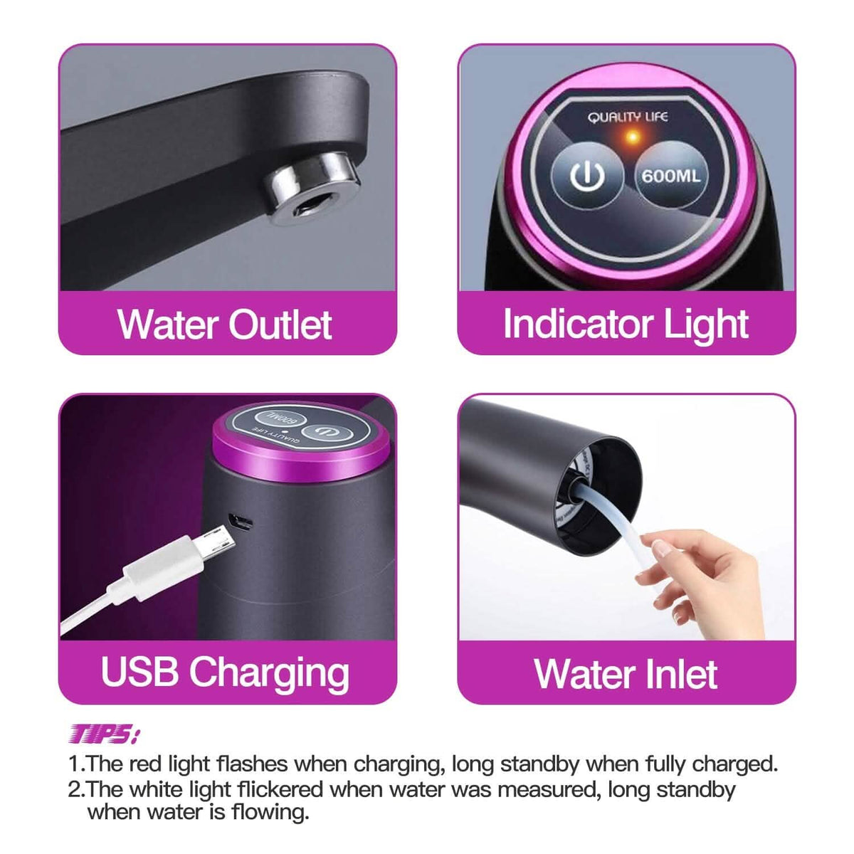 Electric Water Dispenser 40 Gallon USB Rechargeable - A-1 Thread Vault