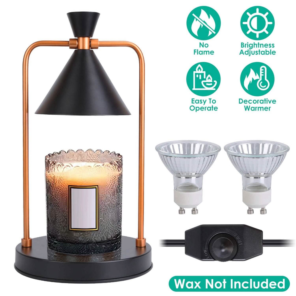 Electric Wax Melt Warmer Lamp Dimmable with 2 GU10 Bulbs - A-1 Thread Vault