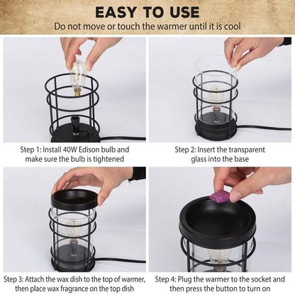 Electric Wax Melt Warmer Vintage Light Bulb - A-1 Thread Vault