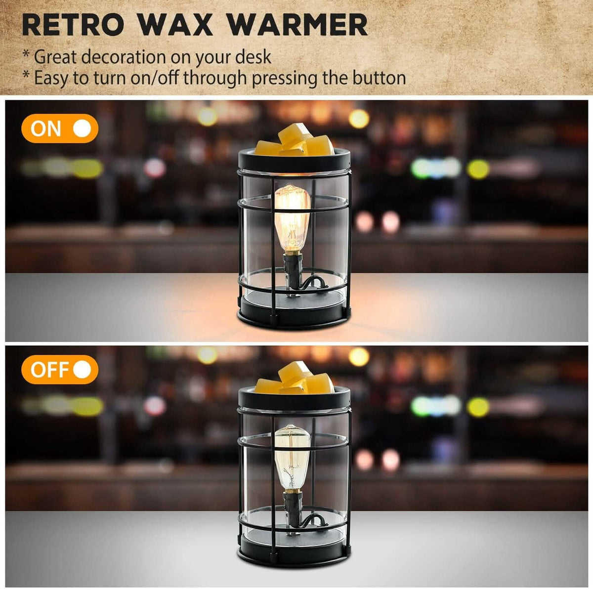 Electric Wax Melt Warmer Vintage Light Bulb - A-1 Thread Vault