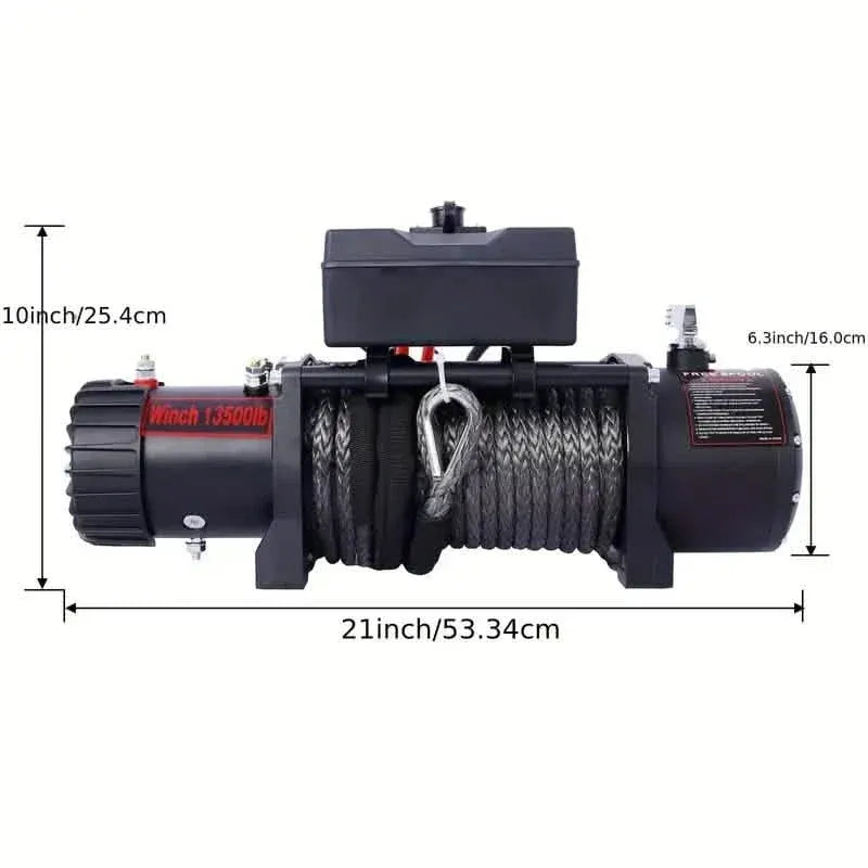 Electric Winch -12V DC Power for Towing Truck Off Road with Wireless Remote - A-1 Thread Vault