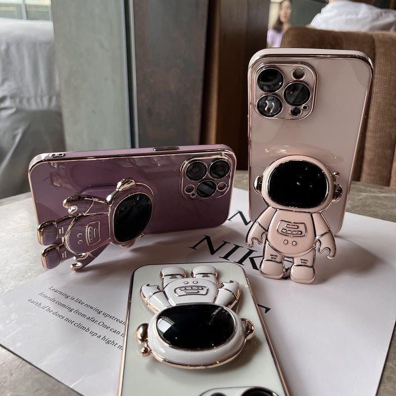 Electroplated Astronaut Folding iPhone Case - A-1 Thread Vault